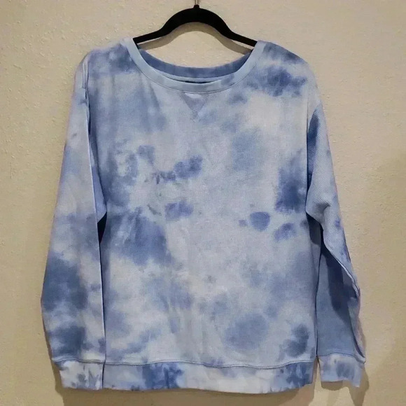 Splendid Tops - SPLENDID WAFFLE TIE DYE SWEATSHIRT SIZE L